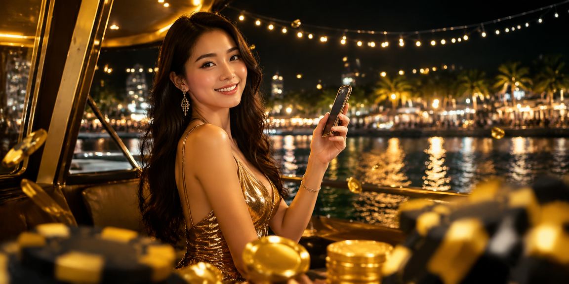 Người chơi tận hưởng trò chơi slots tại khu resort bãi biển Phú Quốc với ưu đãi đặc biệt